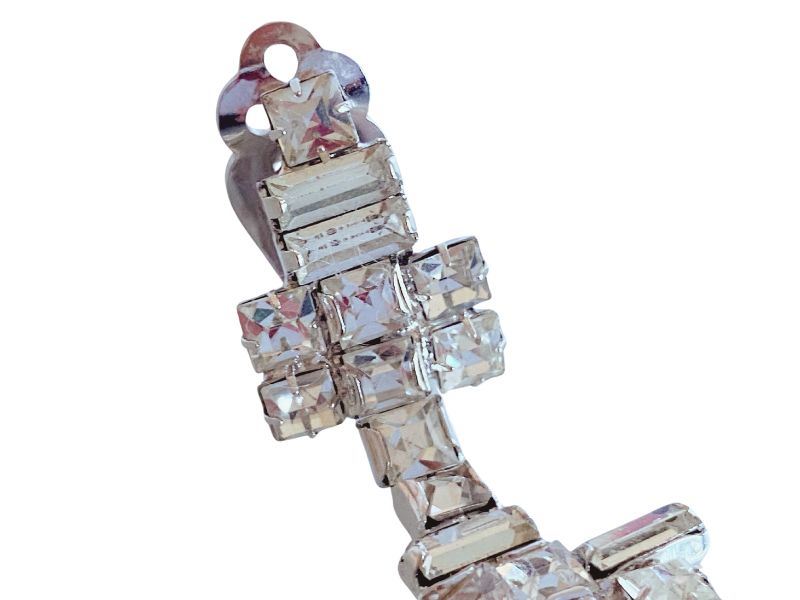 1970s WILLIAM DE LILLO Huge Diamante Chandelier Earrings | Highly Collectible