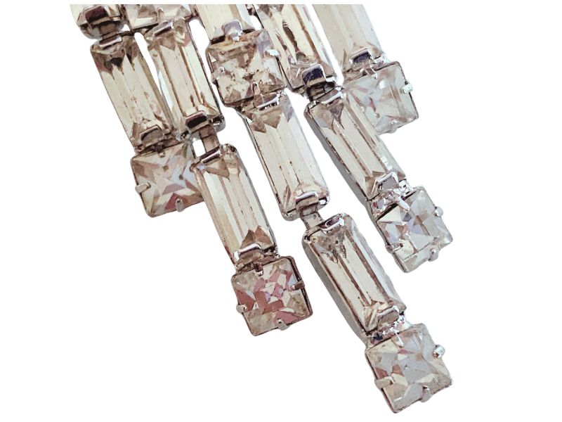 1970s WILLIAM DE LILLO Huge Diamante Chandelier Earrings | Highly Collectible