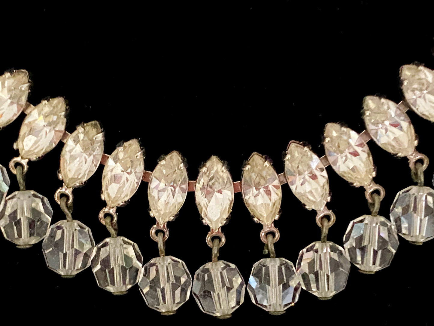 1950s JOSEPH WIESNER NY | Rhodium-Plated Crystal & Glass Parure | Original Box - Busy Bowerbird