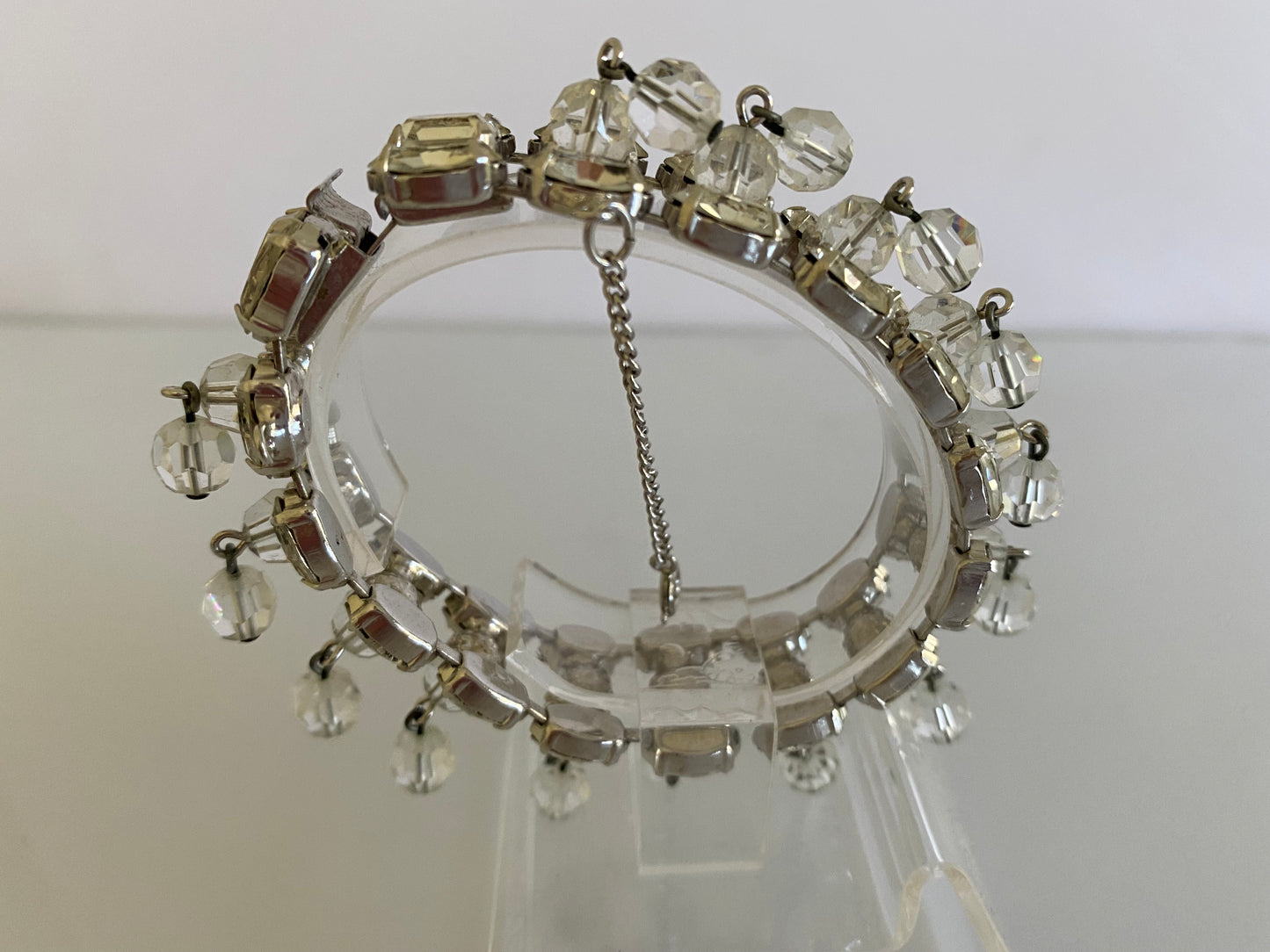 1950s JOSEPH WIESNER NY | Rhodium-Plated Crystal & Glass Parure | Original Box - Busy Bowerbird