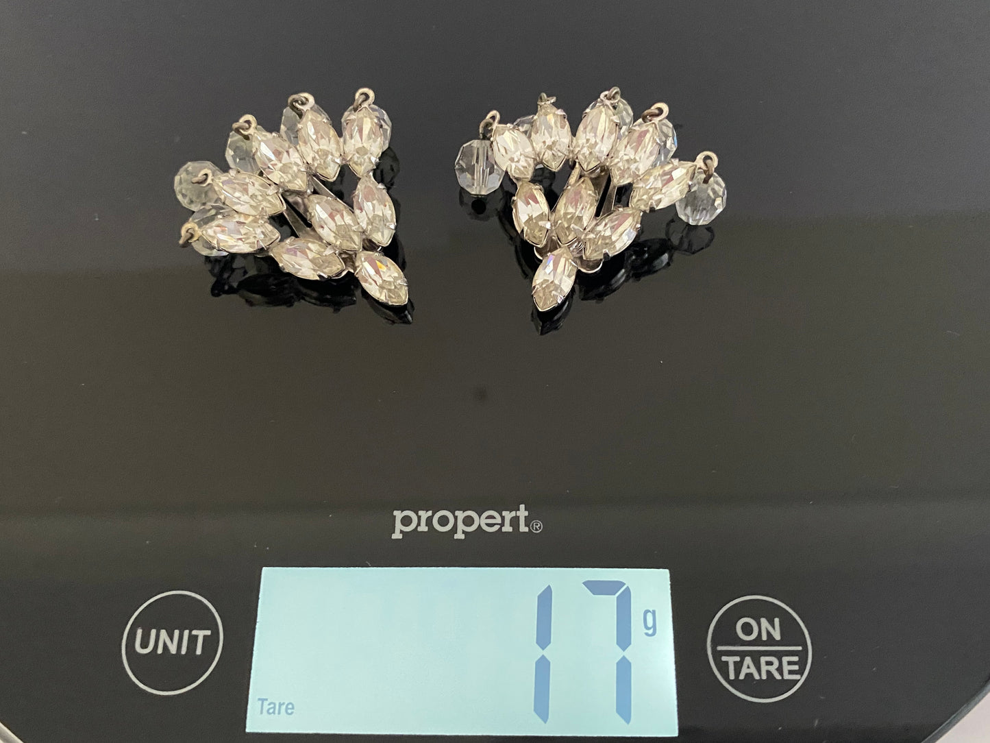 1950s JOSEPH WIESNER NY | Rhodium-Plated Crystal & Glass Parure | Original Box - Busy Bowerbird