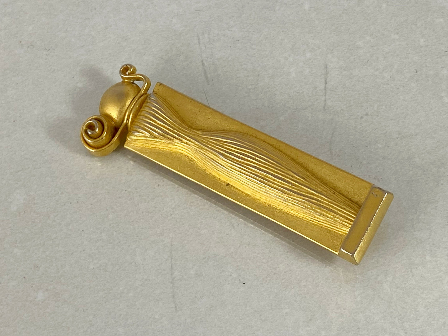 GIVENCHY Gold-Plated 'ORGANZA' 3-D Perfume Bottle Brooch Pin - Busy Bowerbird