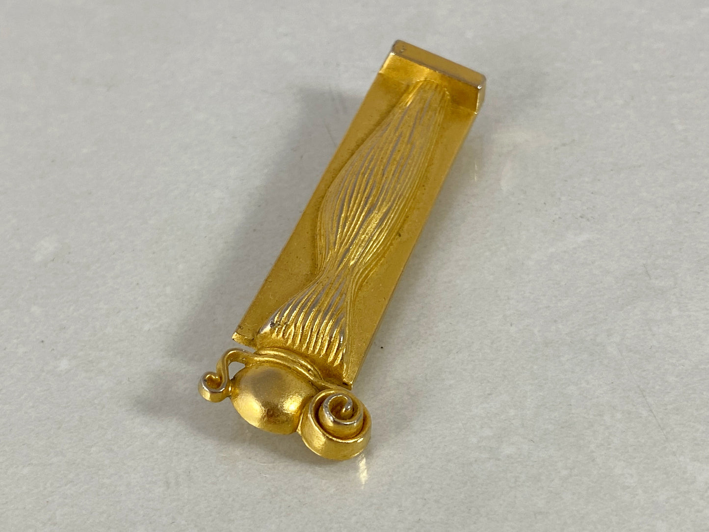 GIVENCHY Gold-Plated 'ORGANZA' 3-D Perfume Bottle Brooch Pin - Busy Bowerbird