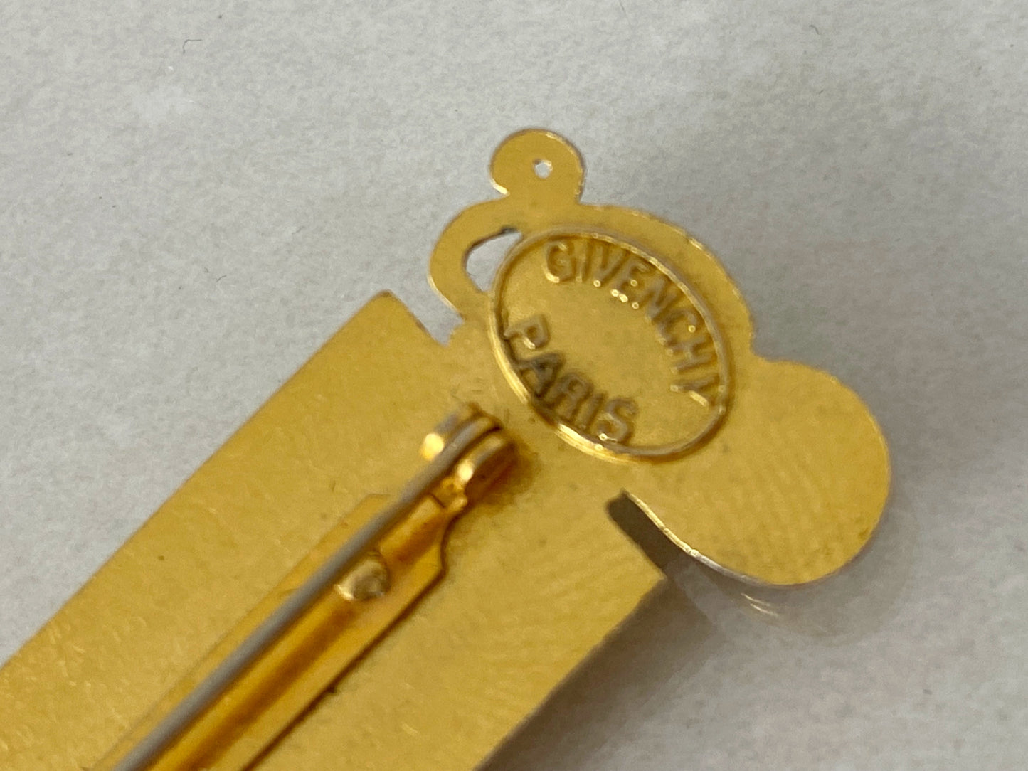 GIVENCHY Gold-Plated 'ORGANZA' 3-D Perfume Bottle Brooch Pin - Busy Bowerbird