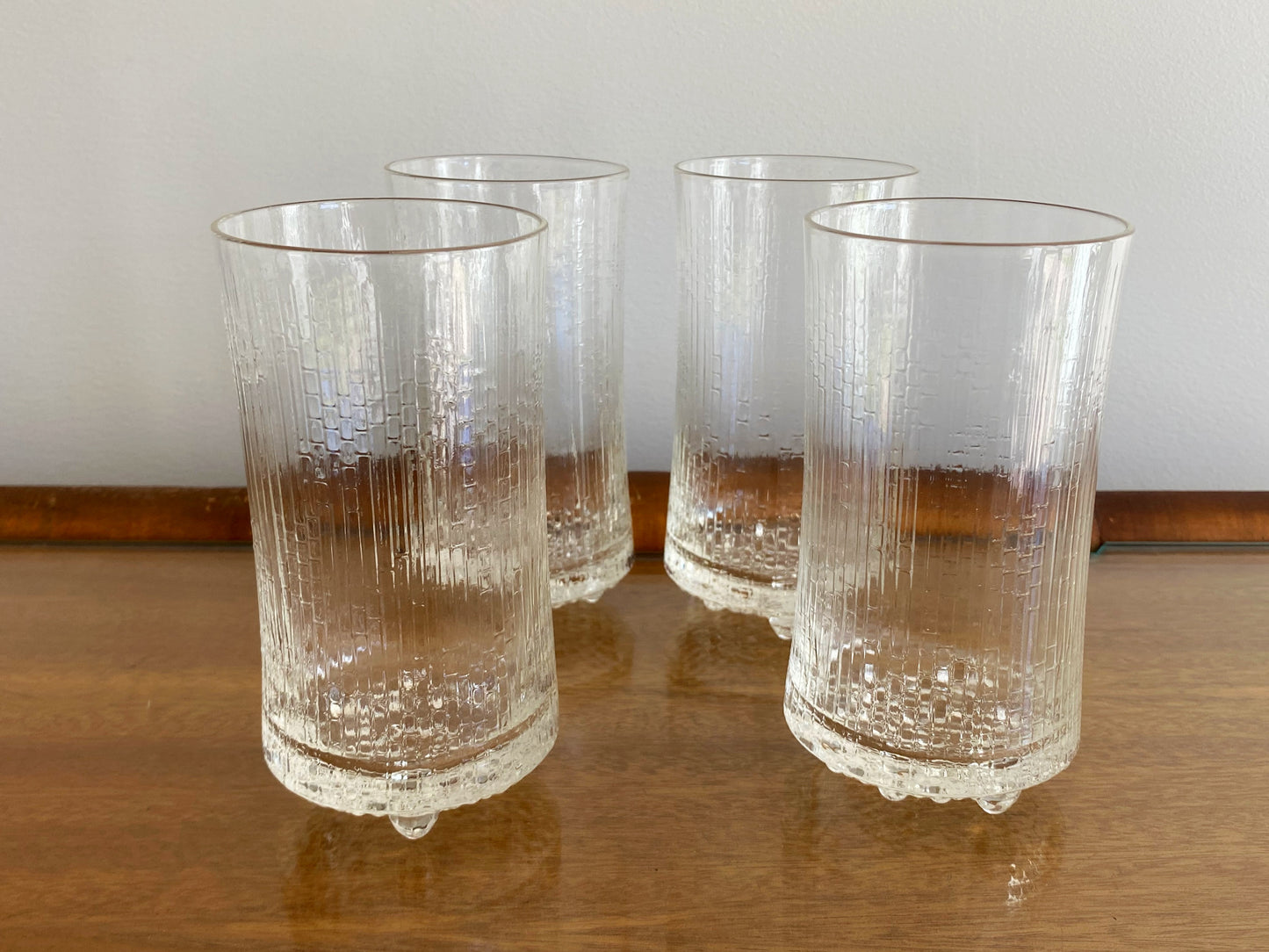 Two iittala Finland 'Ultima Thule' Highball/Beer Glasses