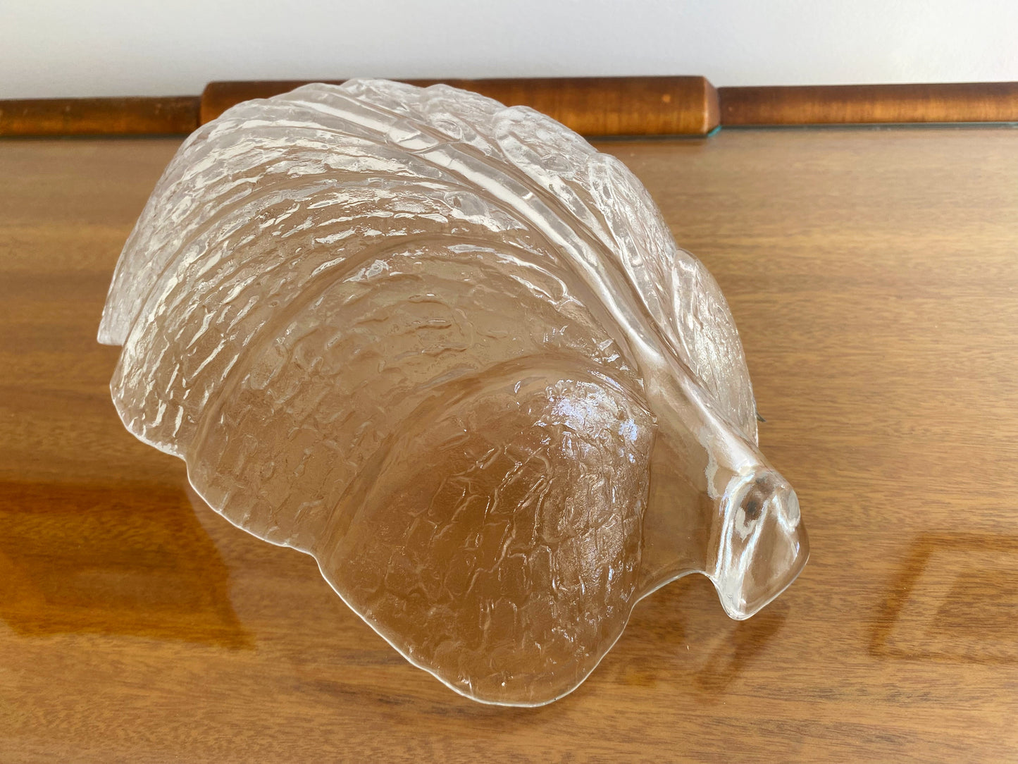 1980s ORREFORS Eden Collection Leaf-Shaped Serving Bowl