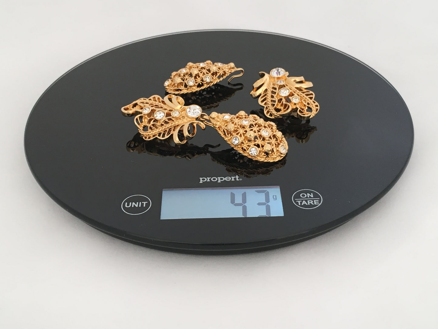 Jose & Maria Barrera Gold-Tone Earrings