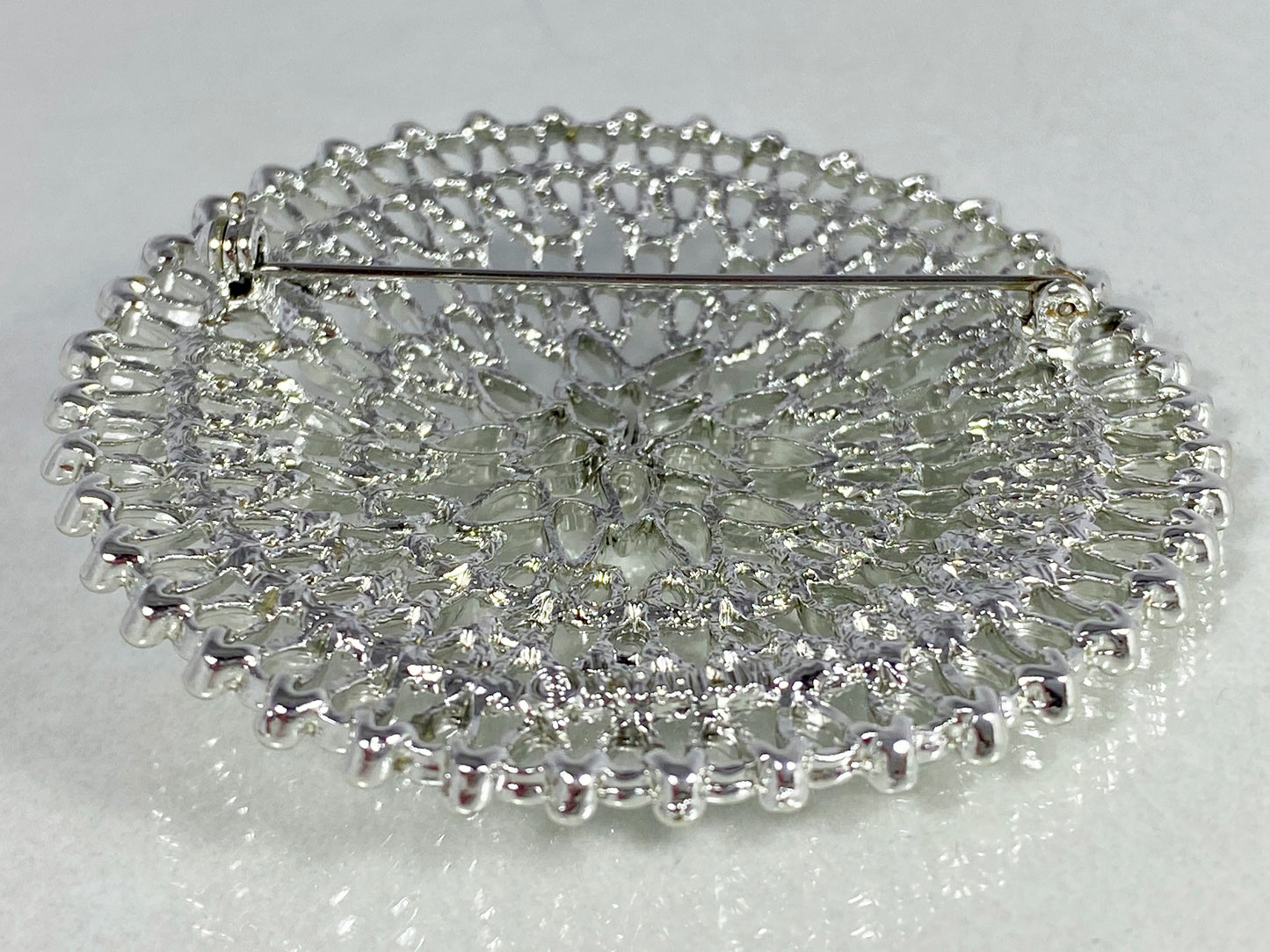 SARAH COVENTRY Silver-Tone Open-Weave Brooch & Earring Set - Busy Bowerbird