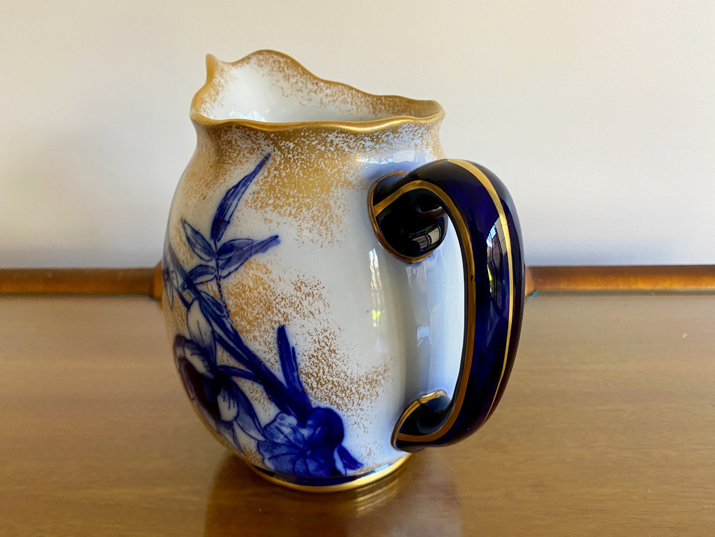 Antique ROYAL DOULTON 'Blue Iris and Butterfly' Jug |Rare! - Busy Bowerbird