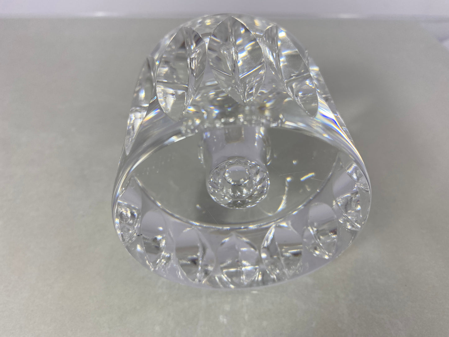 1960s ORREFORS Cylindrical, Fluted Crystal Candlestick Holder SVEN PALQVIST - Busy Bowerbird