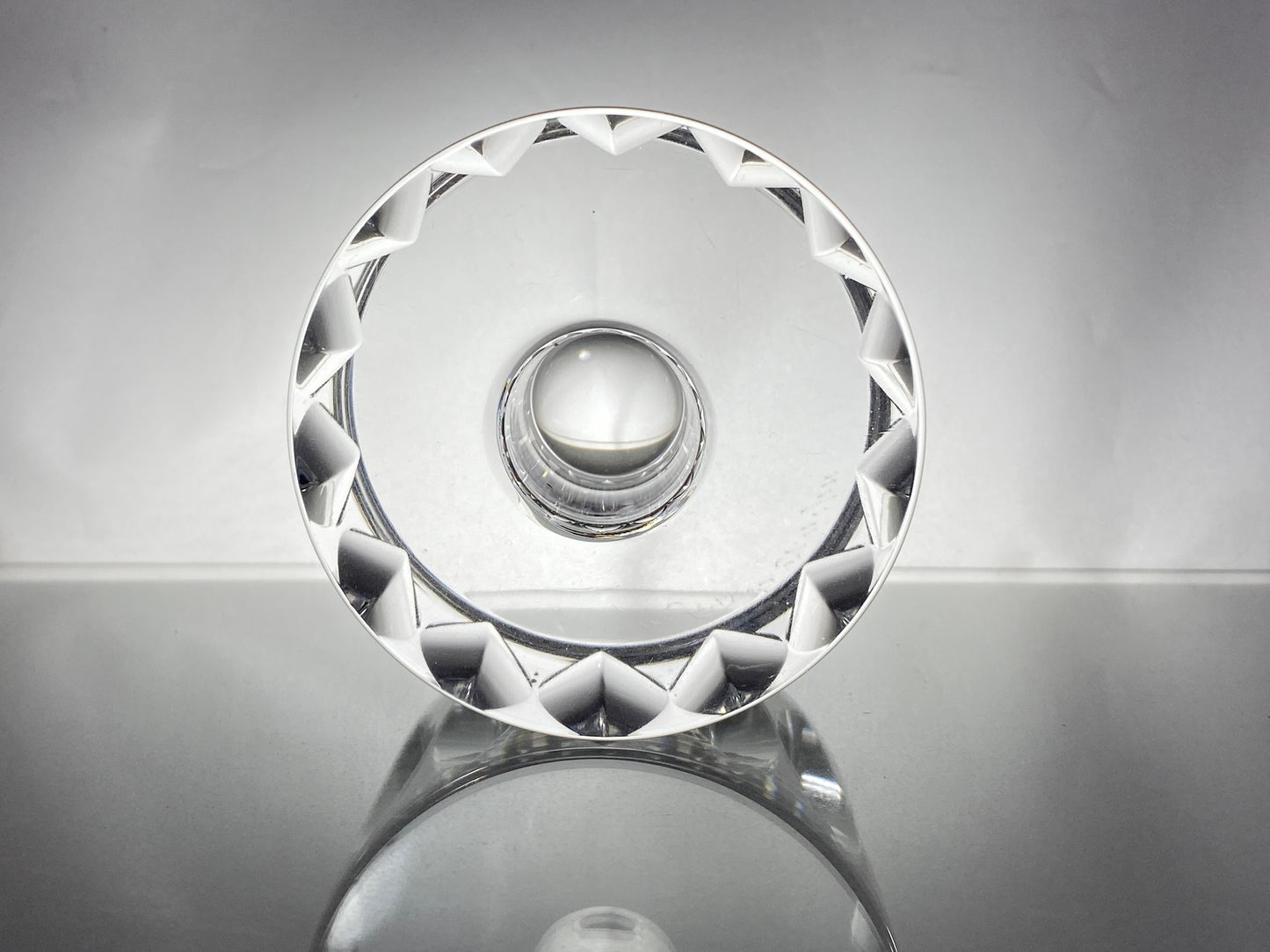 1960s ORREFORS Cylindrical, Fluted Crystal Candlestick Holder SVEN PALQVIST - Busy Bowerbird
