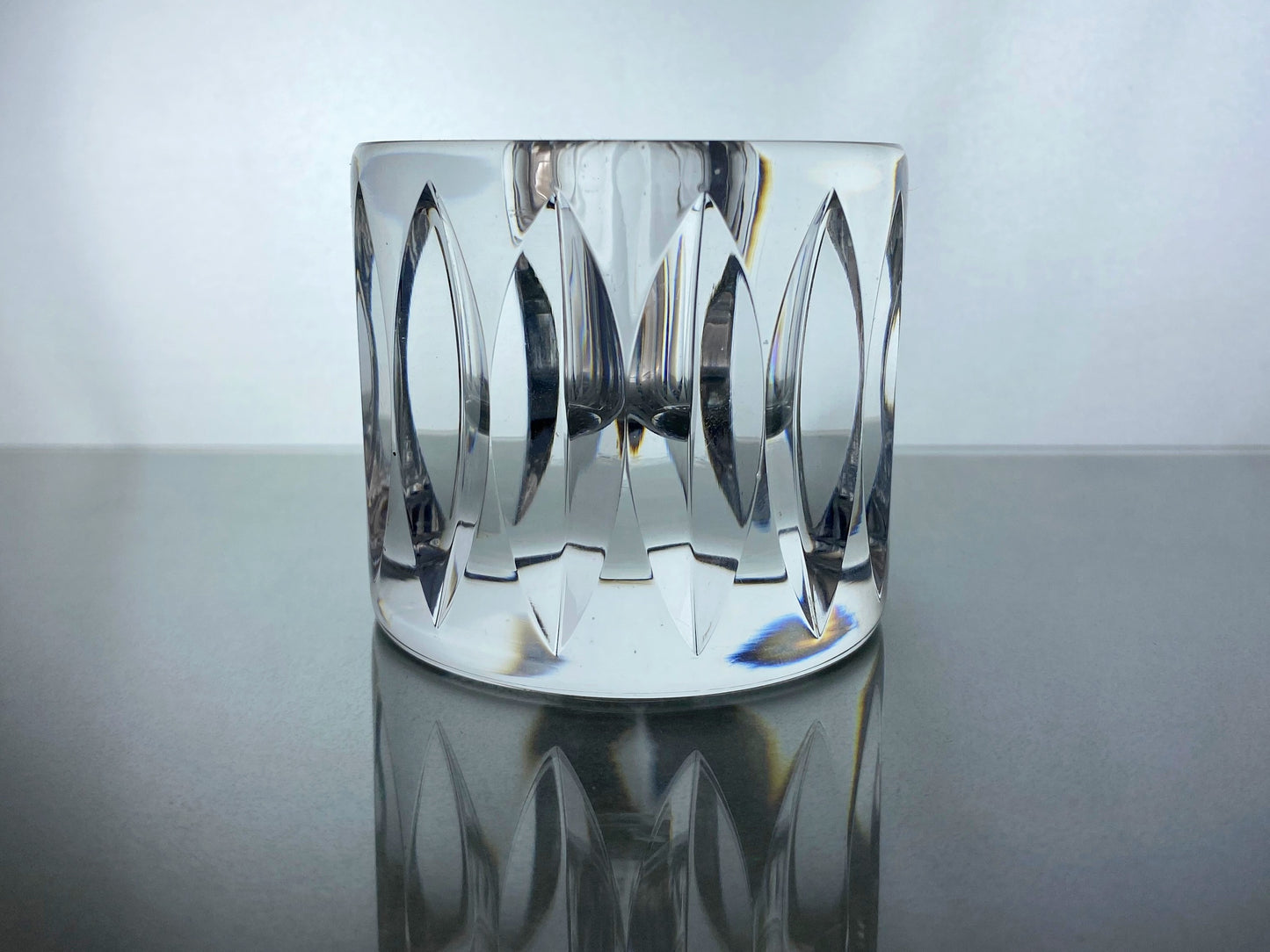 1960s ORREFORS Cylindrical, Fluted Crystal Candlestick Holder SVEN PALQVIST - Busy Bowerbird