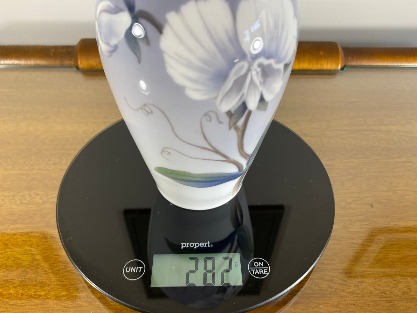 1957 Royal Copenhagen Hand-Painted 15 cm 'Orchid' Vase