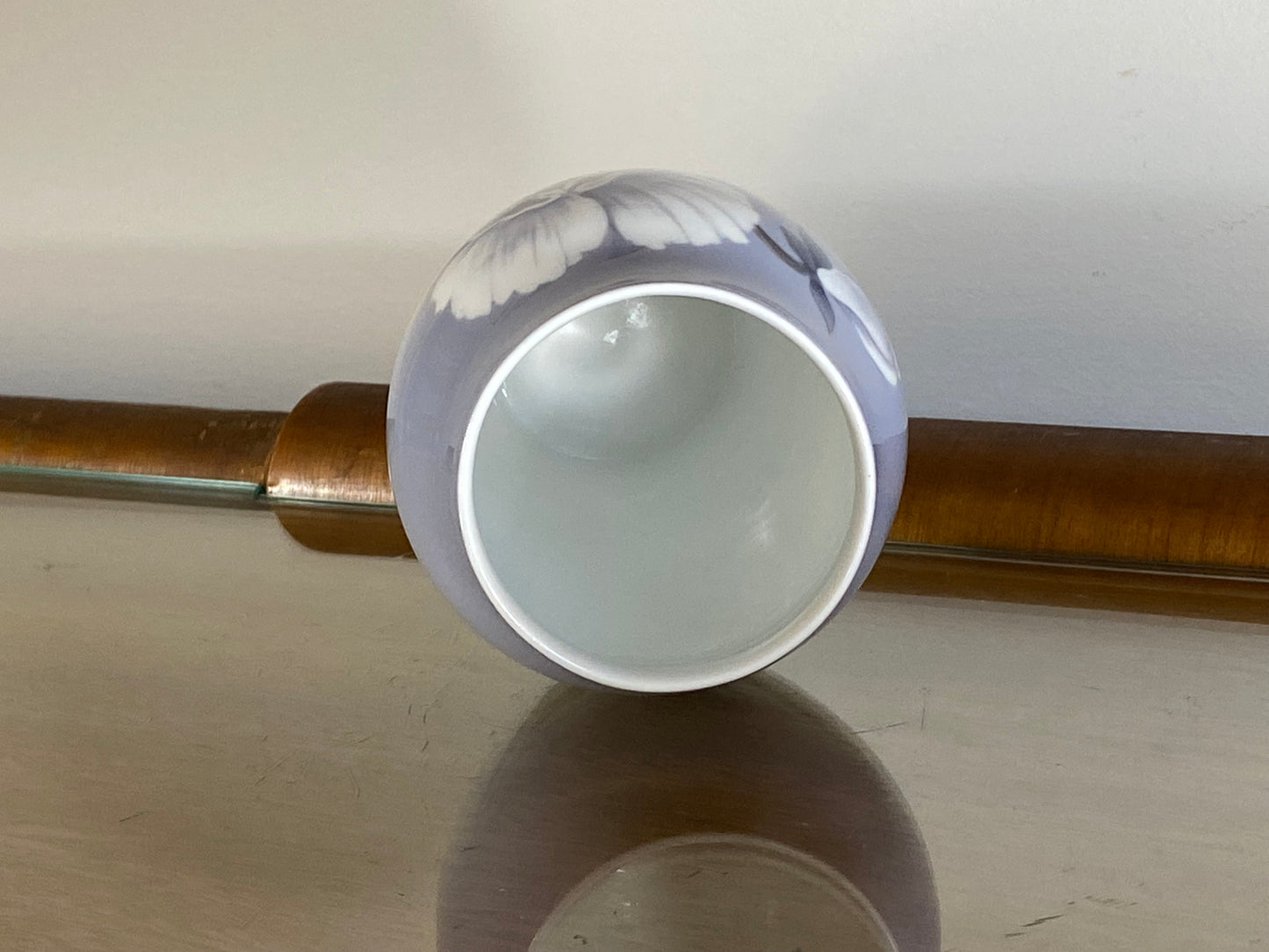 1957 Royal Copenhagen Hand-Painted 15 cm 'Orchid' Vase
