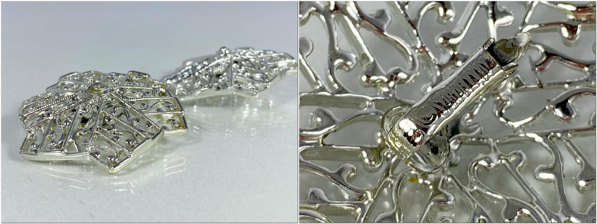 SARAH COVENTRY Silver-Tone Open-Weave Brooch & Earring Set - Busy Bowerbird