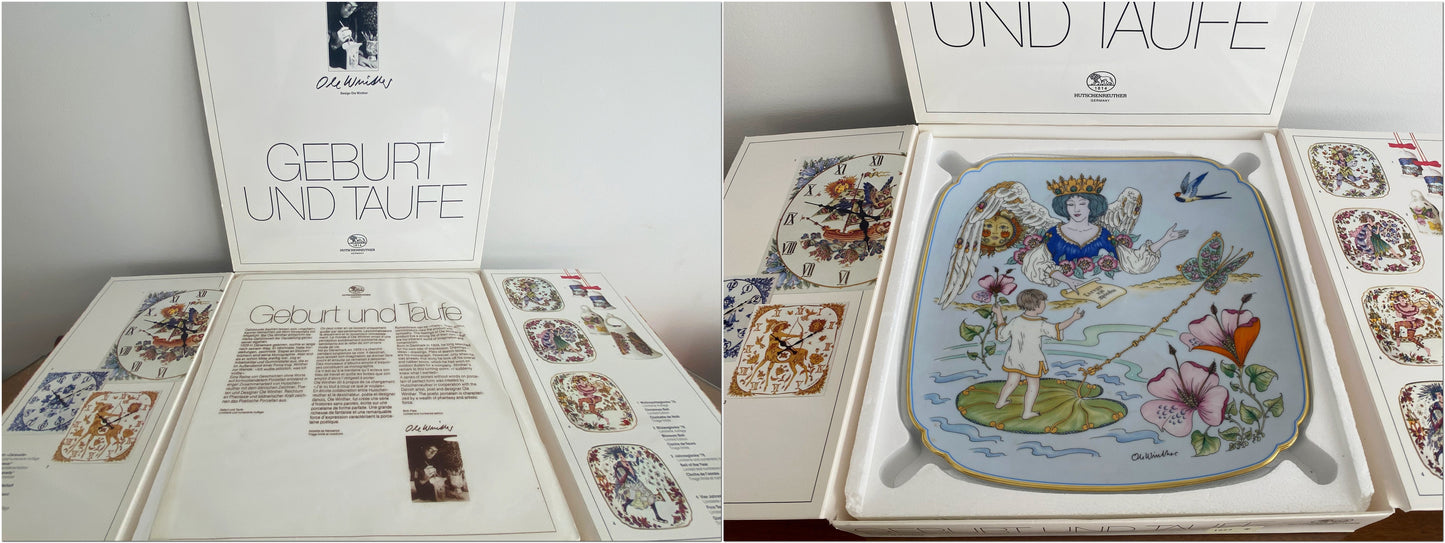 'Birth and Christening' Plate | Ole Winther for Hutschenreuther - Busy Bowerbird