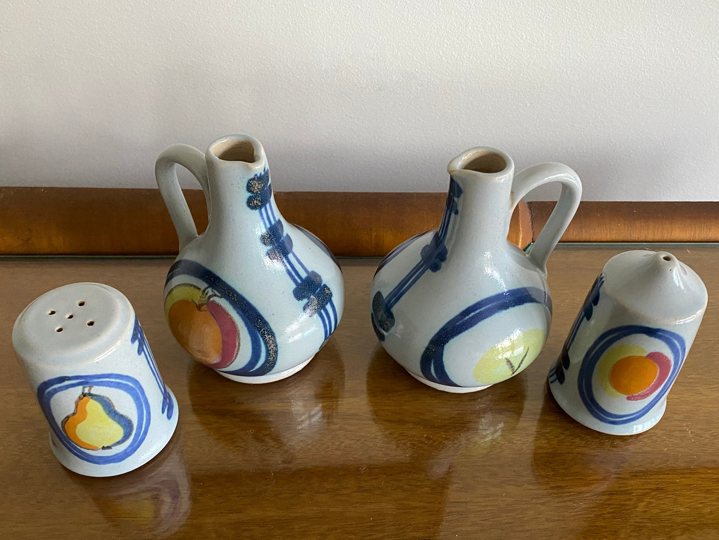 1950s BUCHAN Stoneware Salt & Pepper plus Cruets