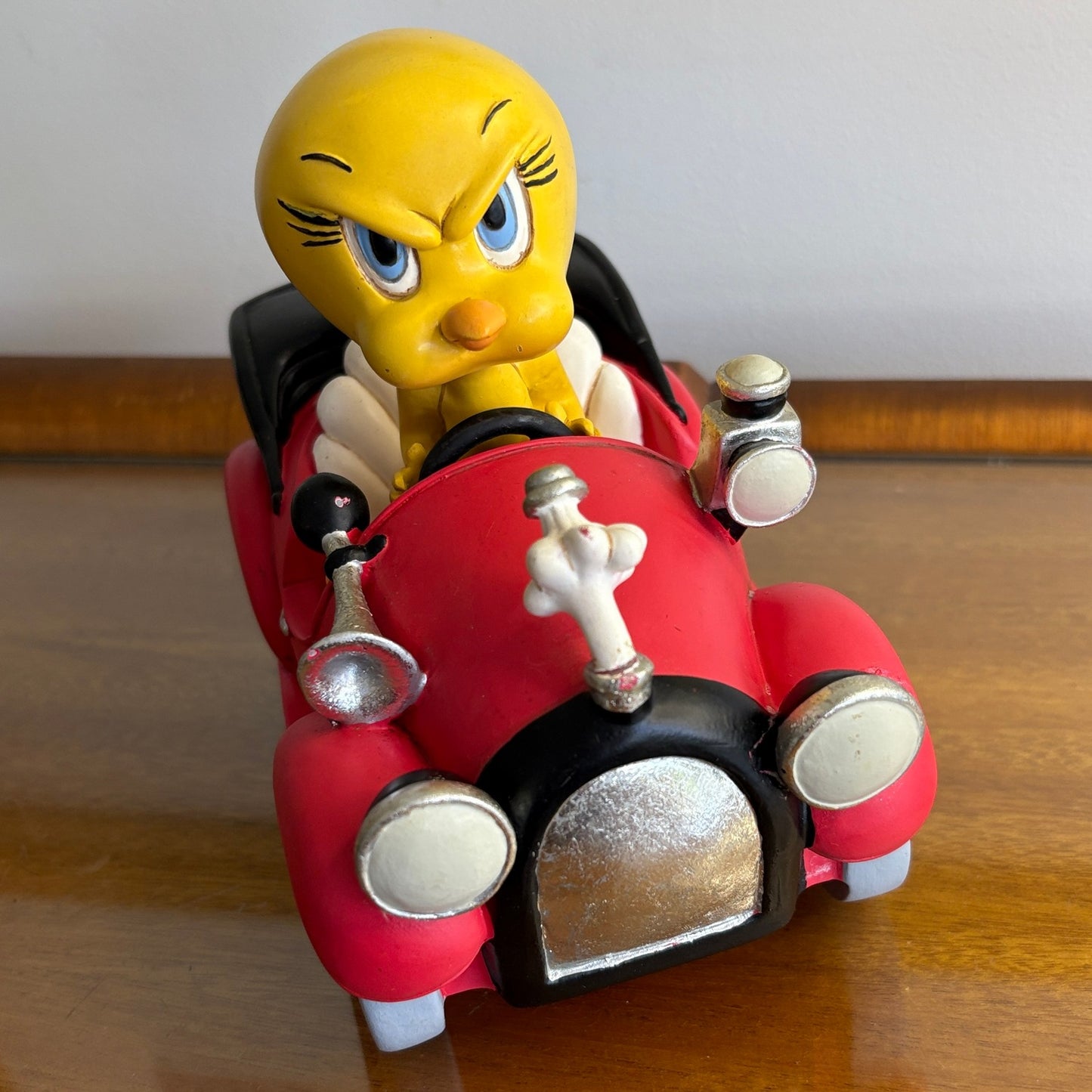 Tweety Bird in his red car