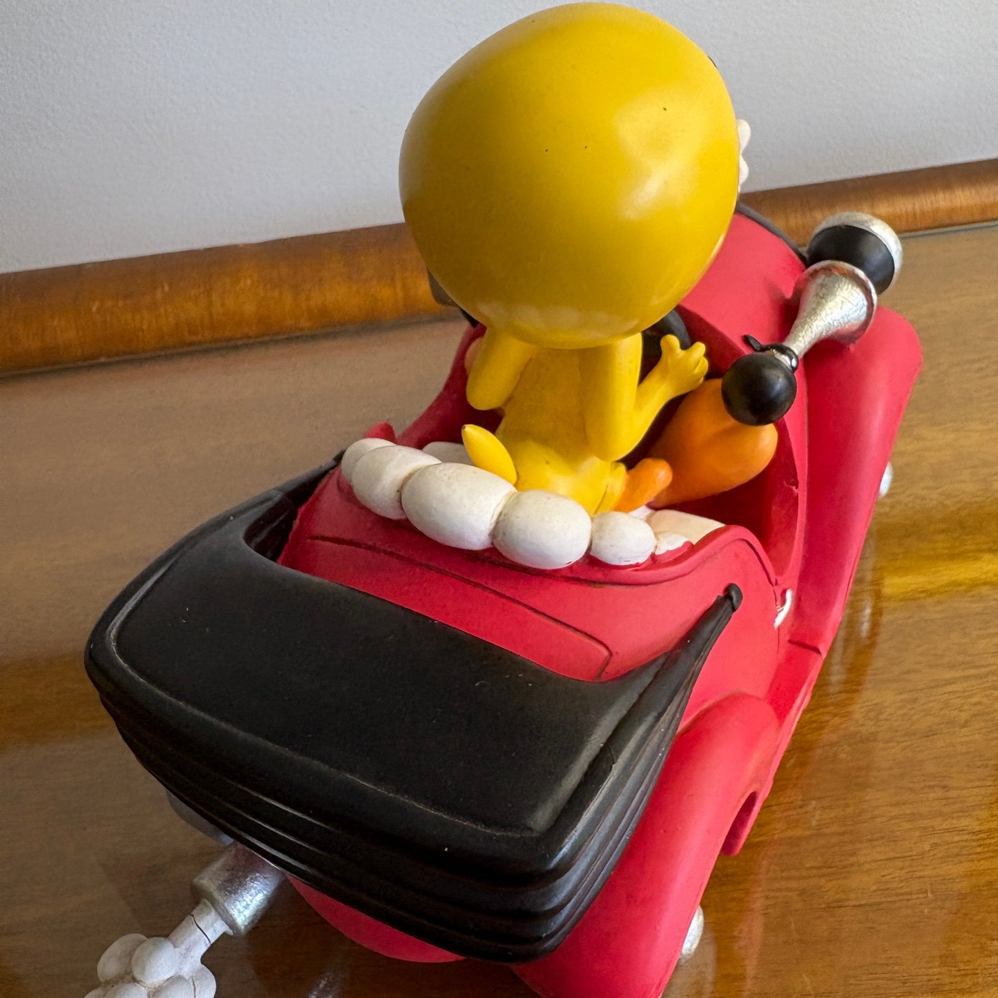 Tweety Bird in his red car