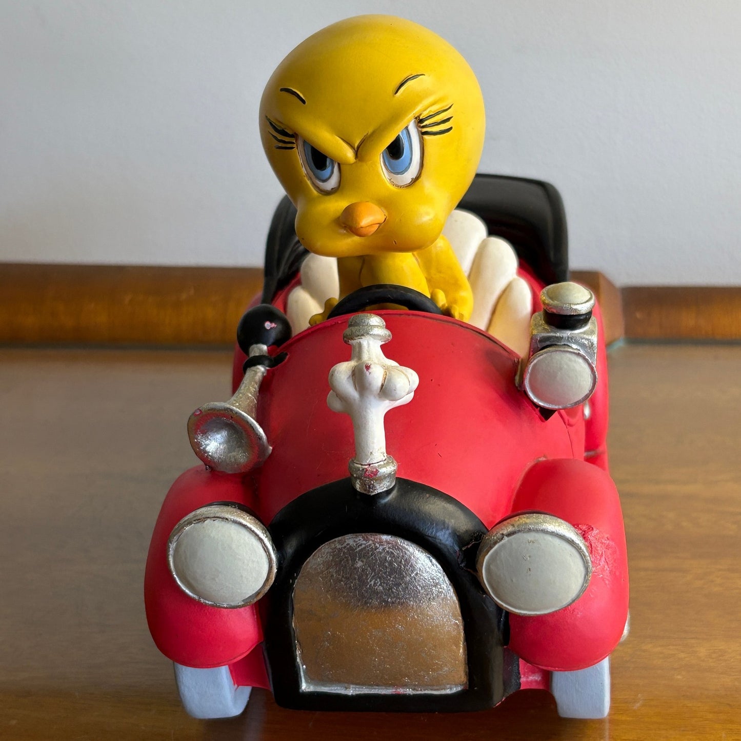Tweety Bird in his red car