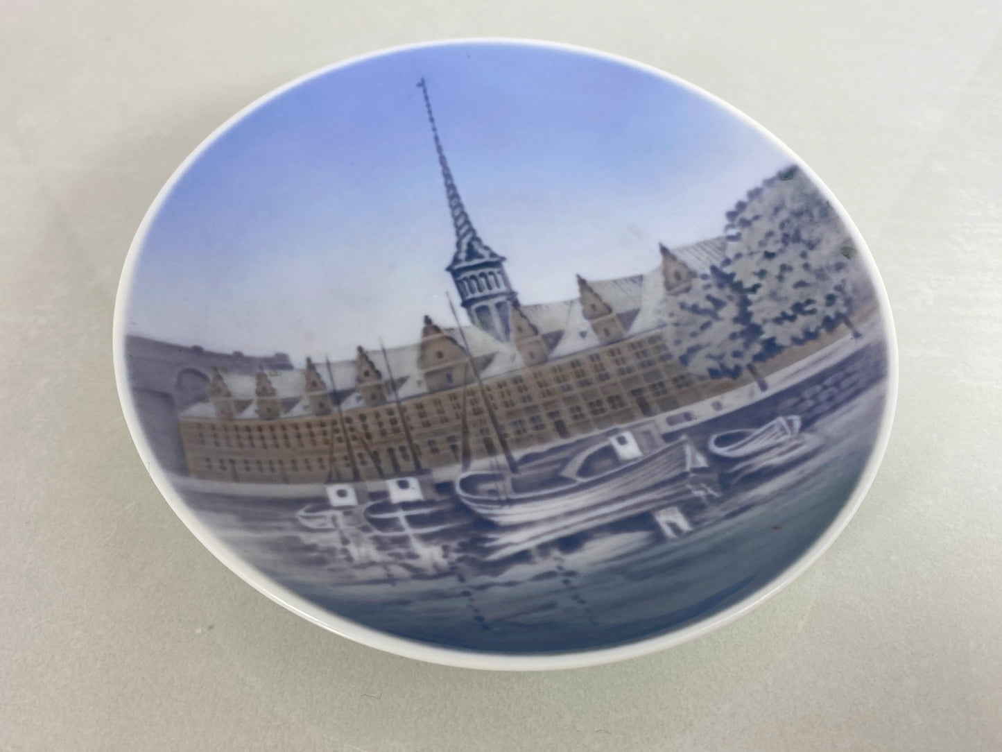 1957 Royal Copenhagen 'View to the Borsen' Porcelain Trinket Plate - Busy Bowerbird