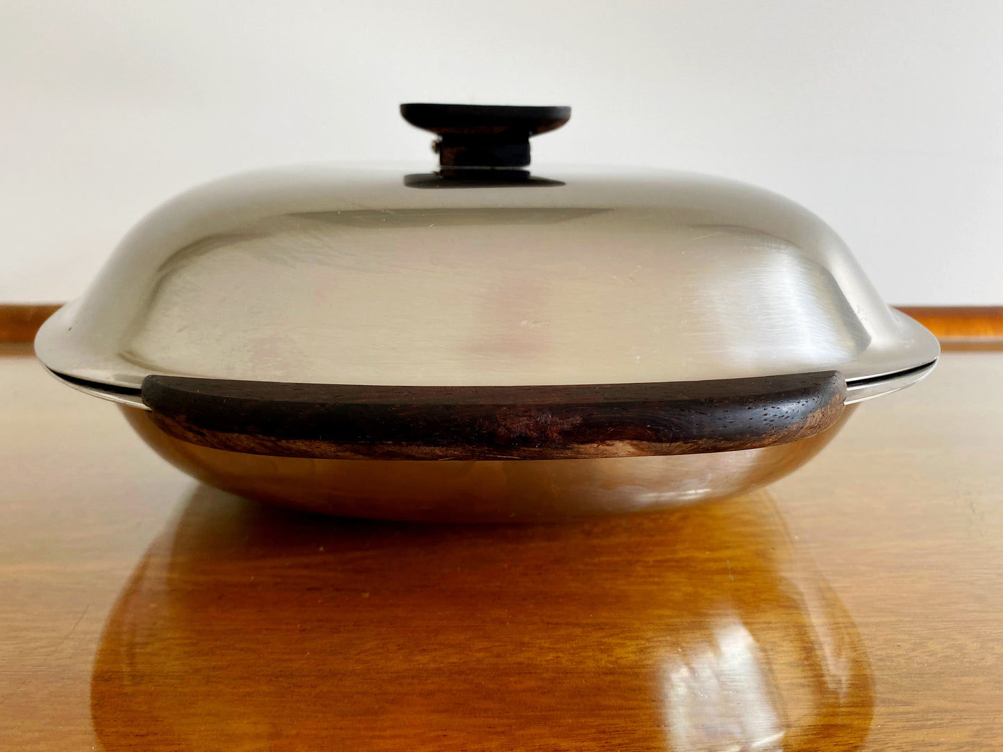 1960s LUNDTOFTE Lidded Serving Dish with Rosewood Handles - Busy Bowerbird