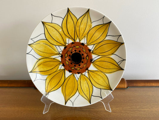 1960s ARABIA Finland 24 cm Sunflower "Aurinkoruusu" Plate | Hilkka-Liisa Ahola - Busy Bowerbird