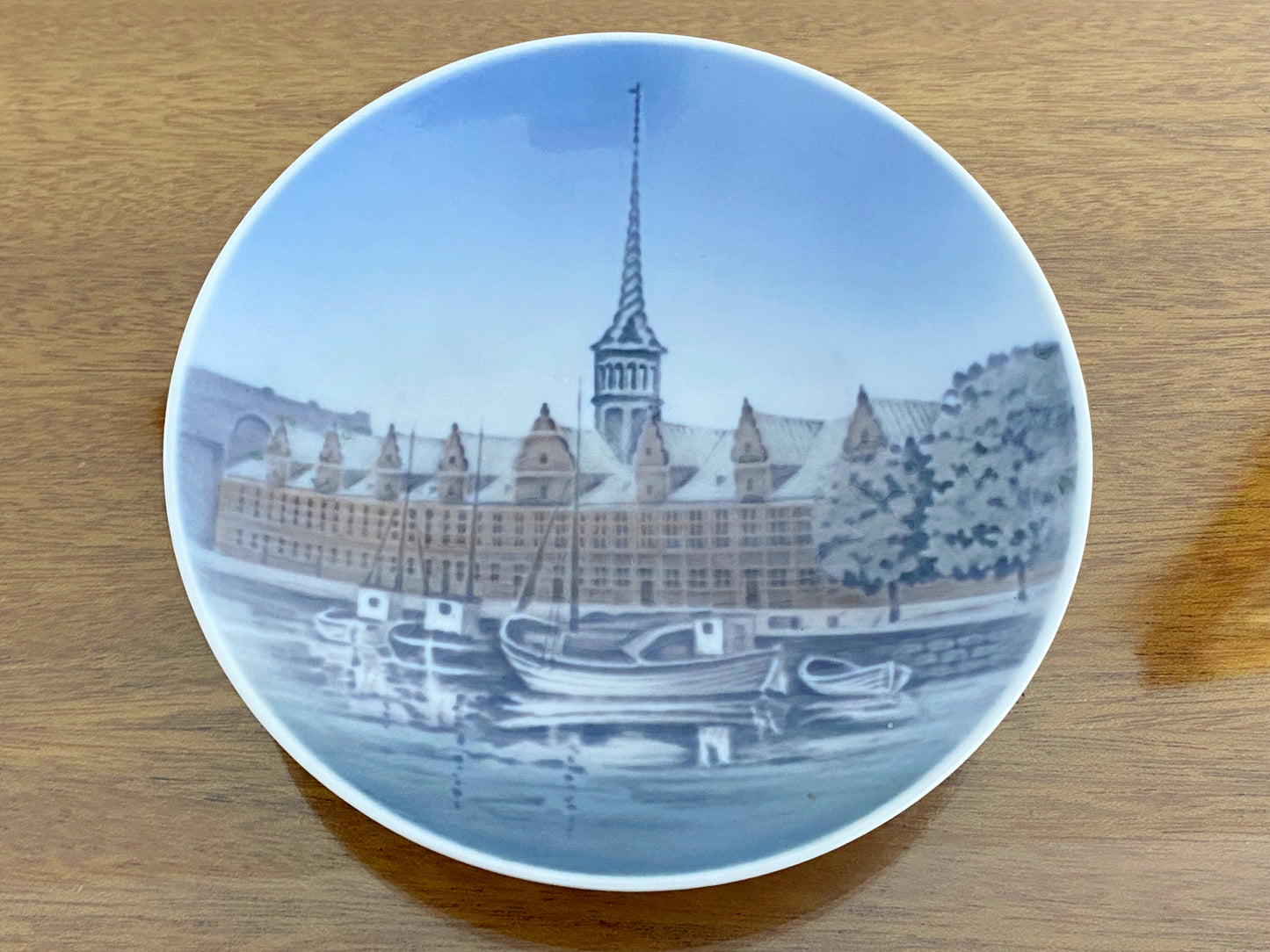 1957 Royal Copenhagen 'View to the Borsen' Porcelain Trinket Plate - Busy Bowerbird