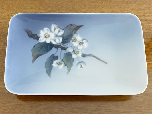 1960 ROYAL COPENHAGEN 'Apple Blossom' Porcelain Trinket Plate - Busy Bowerbird