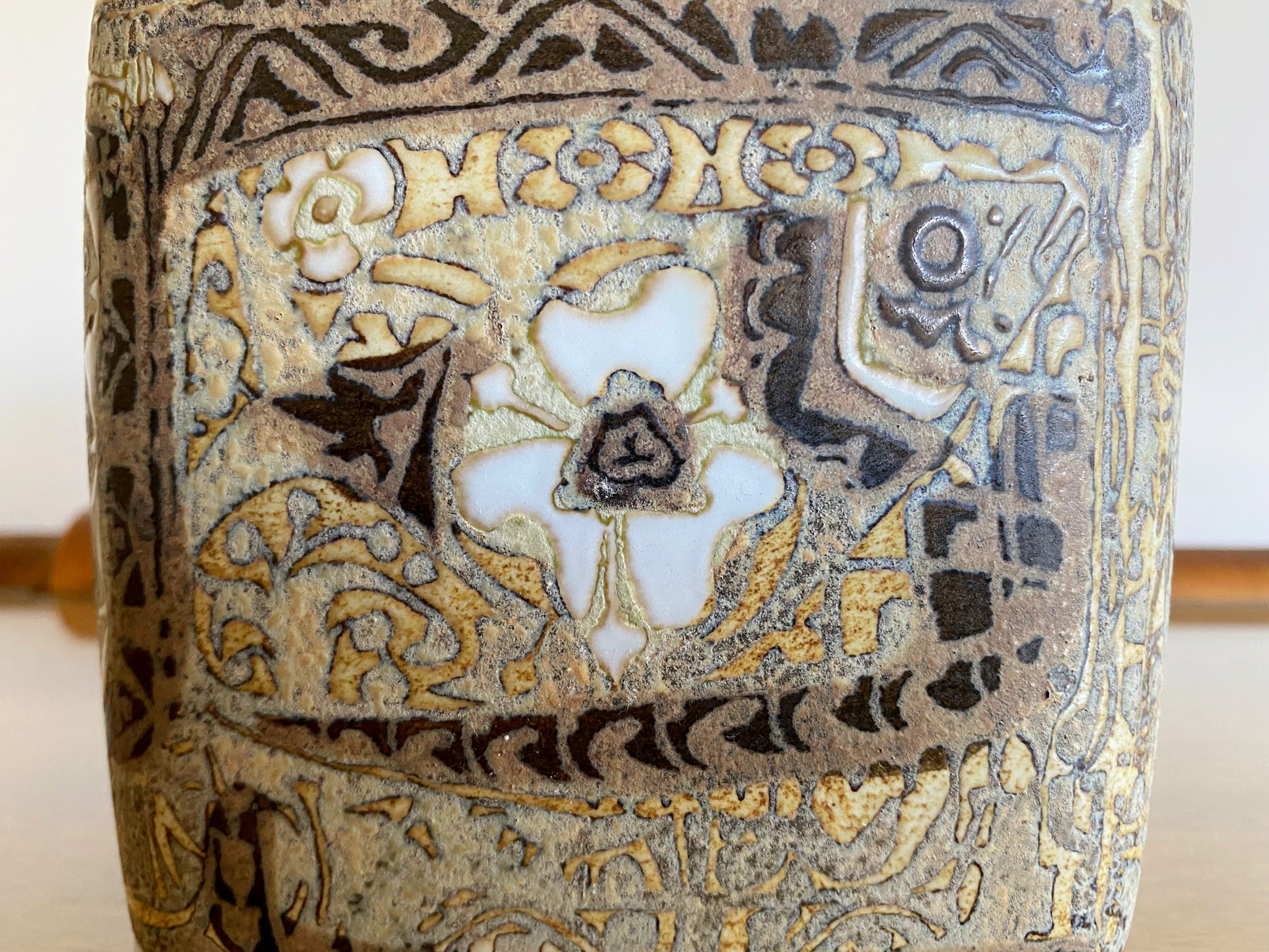 Royal Copenhagen 'BACA' Faience Lidded Jar | Nils Thorsson - Busy Bowerbird