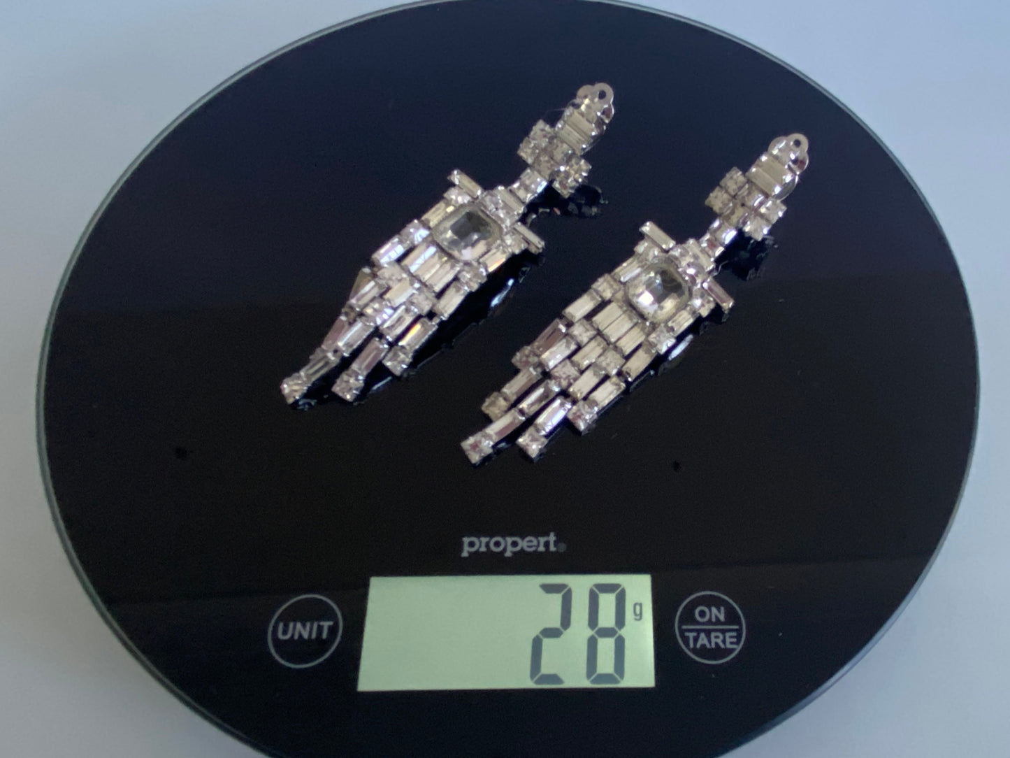 1970s WILLIAM DE LILLO Huge Diamante Chandelier Earrings | Highly Collectible 