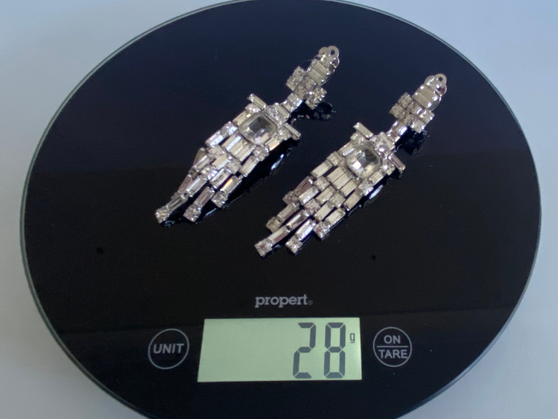 1970s WILLIAM DE LILLO Huge Diamante Chandelier Earrings | Highly Collectible 