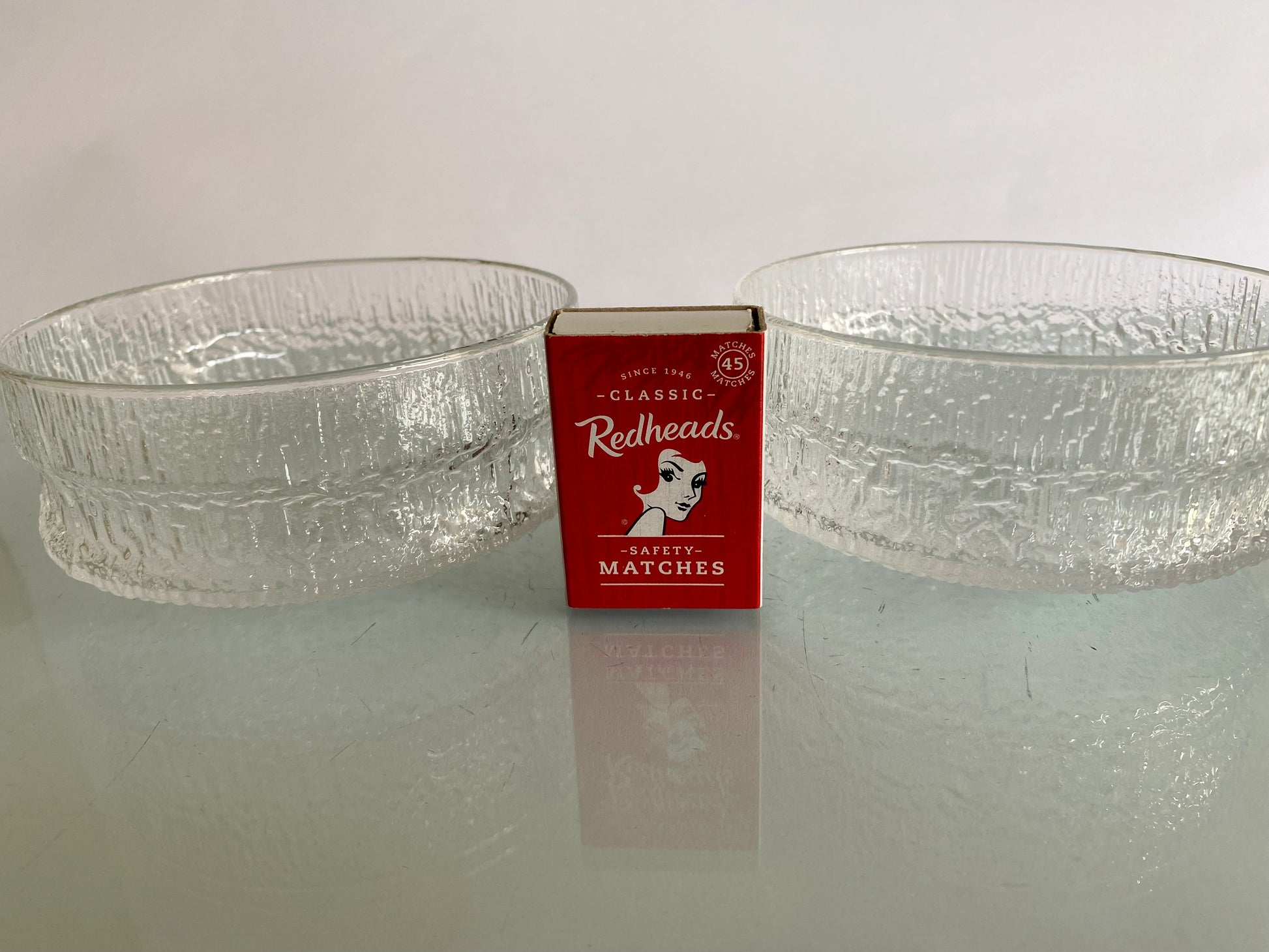 Two iittala 'PAADAR' Series Small Textured Glass Bowls | Tapio Wirkkala - Busy Bowerbird