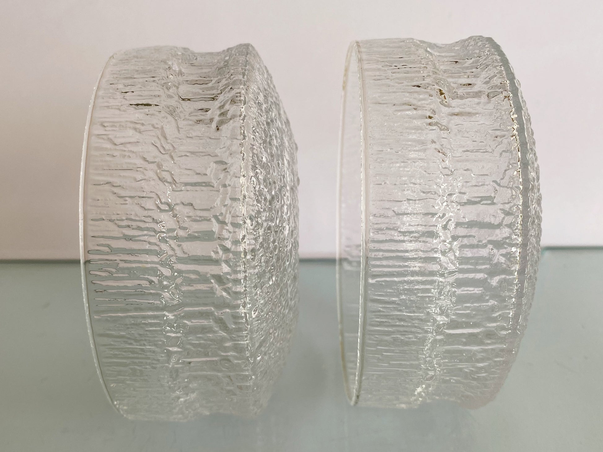 Two iittala 'PAADAR' Series Small Textured Glass Bowls | Tapio Wirkkala - Busy Bowerbird