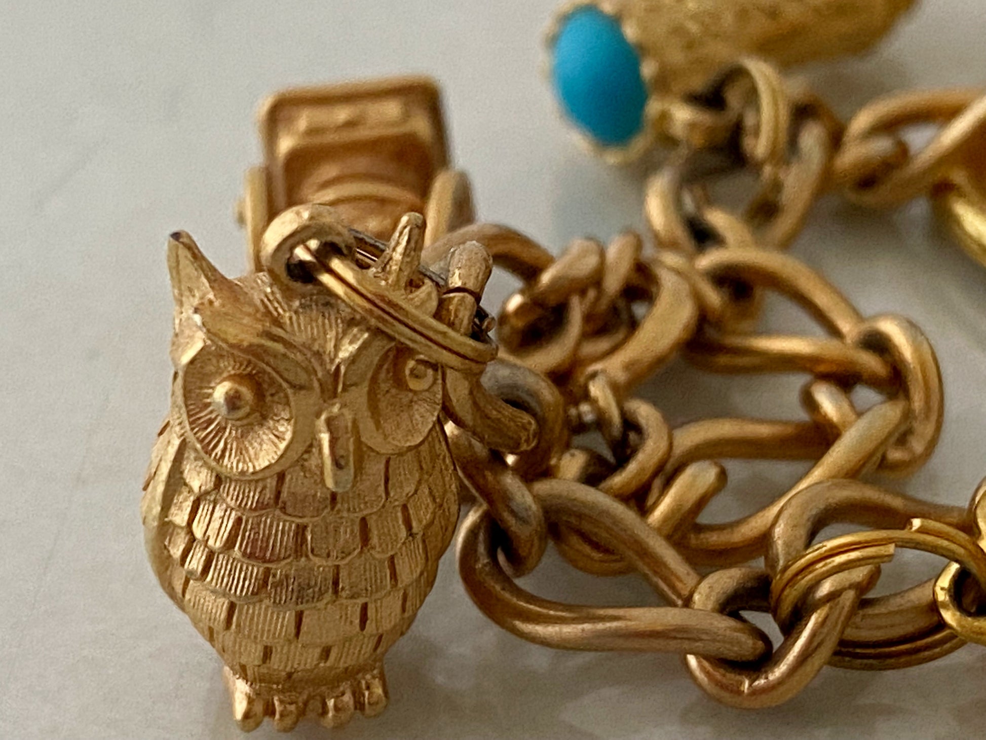 Vintage 1973 AVON Monopoly Charm Bracelet with Six Charms - Busy Bowerbird