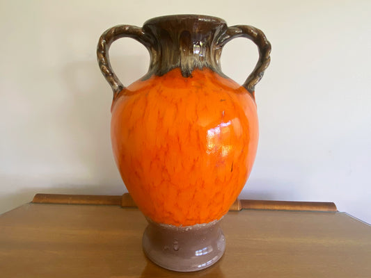 Vintage WEST GERMAN Double-Handled Floor Vase | Large & Impressive! - Busy Bowerbird