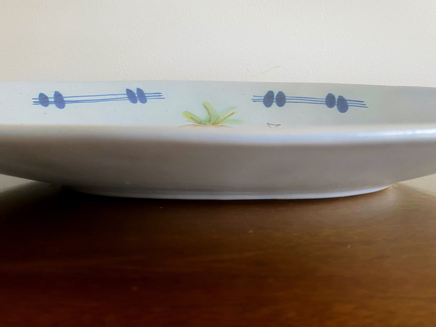 Mid-1950s BUCHAN 'Brittany Pattern' Curved Stoneware Platter - Busy Bowerbird