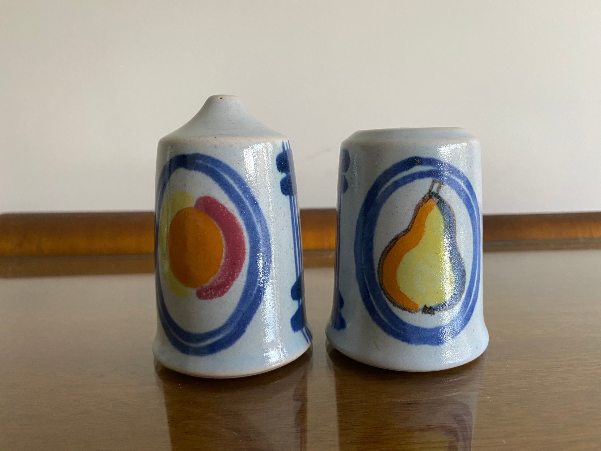 1950s BUCHAN Stoneware 'Brittany Pattern' Salt & Pepper 