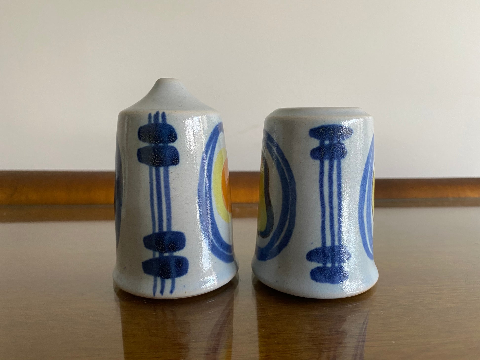 1950s BUCHAN Stoneware 'Brittany Pattern' Salt & Pepper 