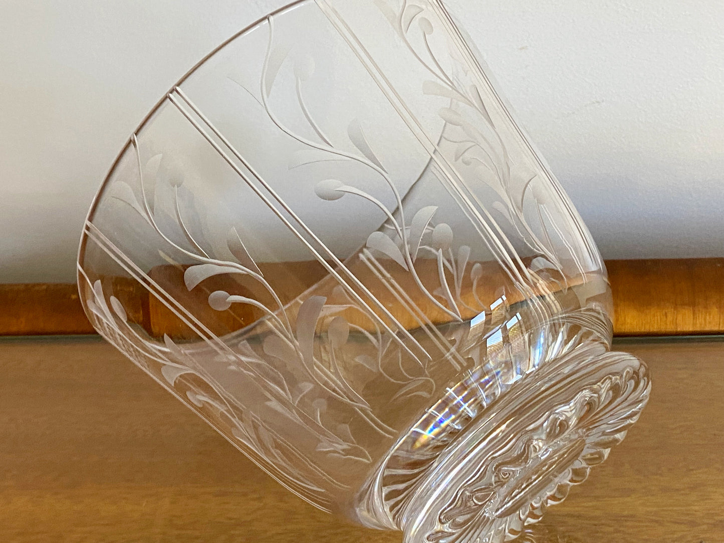 Vintage Stuart Crystal Vase with Original Crystal 'Frog' Insert - Busy Bowerbird