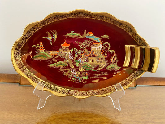 1950s CARLTON WARE 'Rouge Royale' New Mikado Serving Dish - Busy Bowerbird