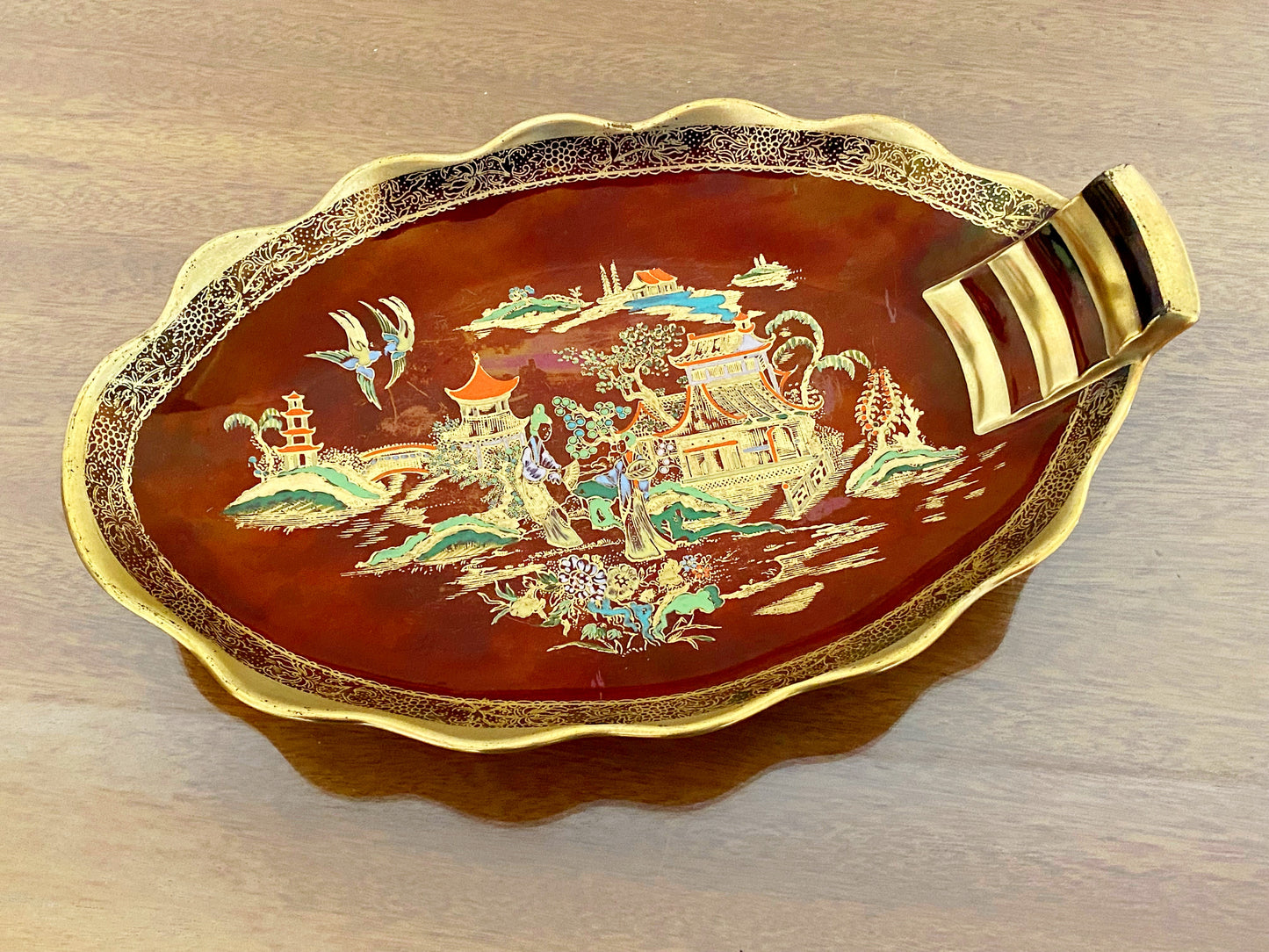 1950s CARLTON WARE 'Rouge Royale' New Mikado Serving Dish - Busy Bowerbird