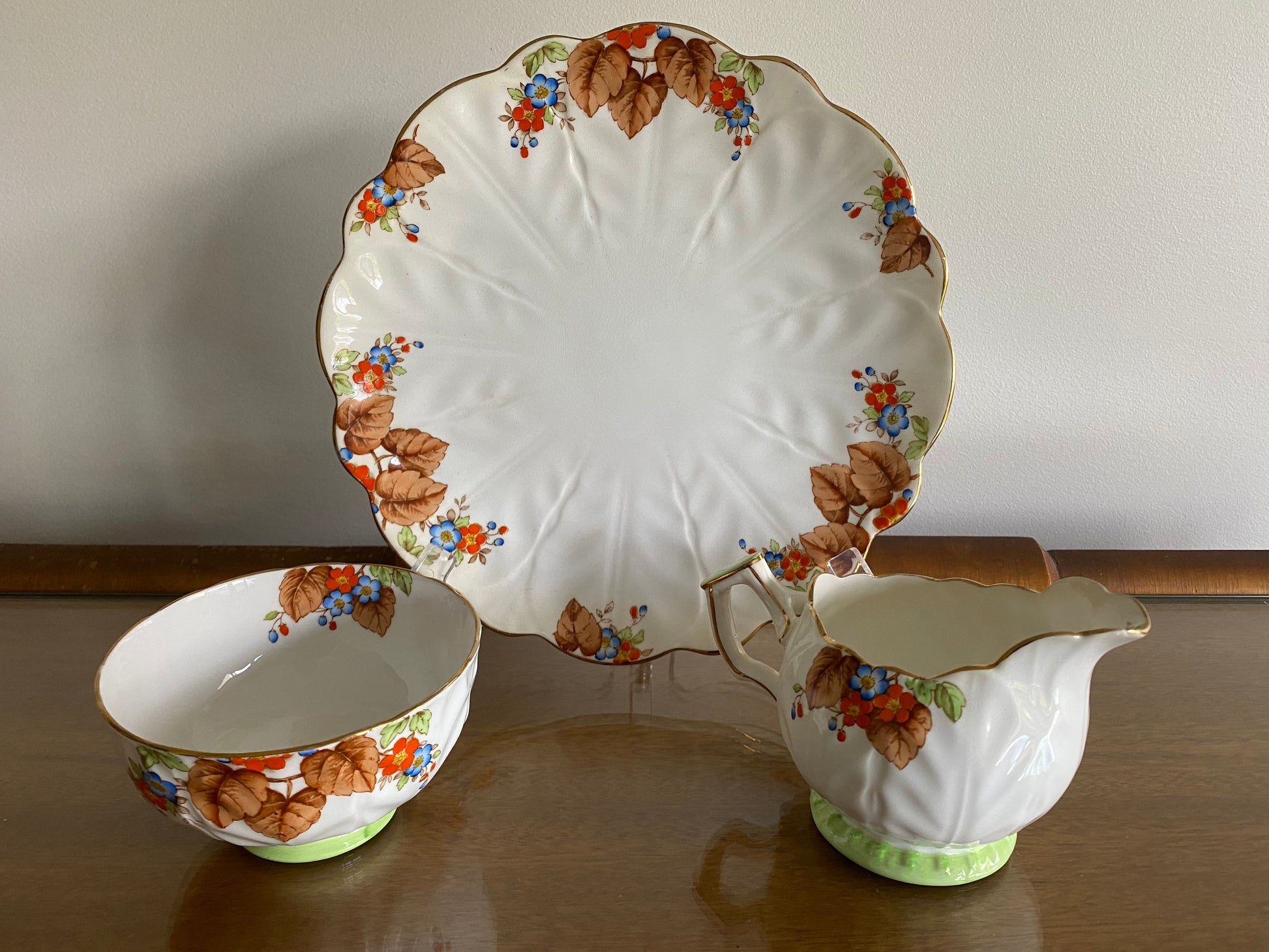 Rare 1940's AYNSLEY Bone China Four-Place Partial Coffee Service - Busy Bowerbird