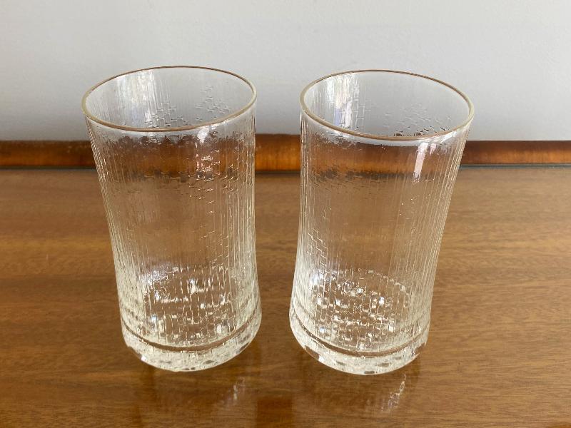 Two iittala Finland 'Ultima Thule' Highball/Beer Glasses