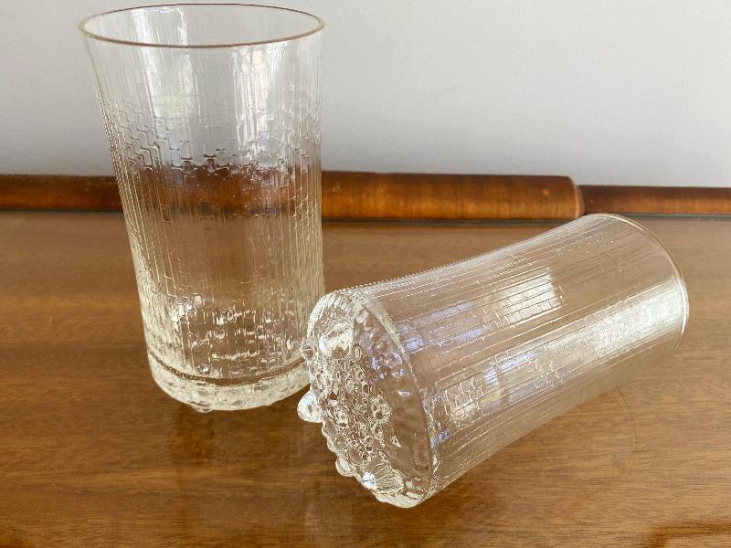Two iittala Finland 'Ultima Thule' Highball/Beer Glasses