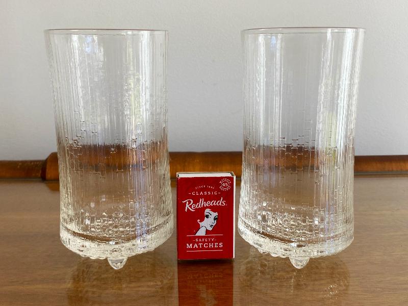 Two iittala Finland 'Ultima Thule' Highball/Beer Glasses