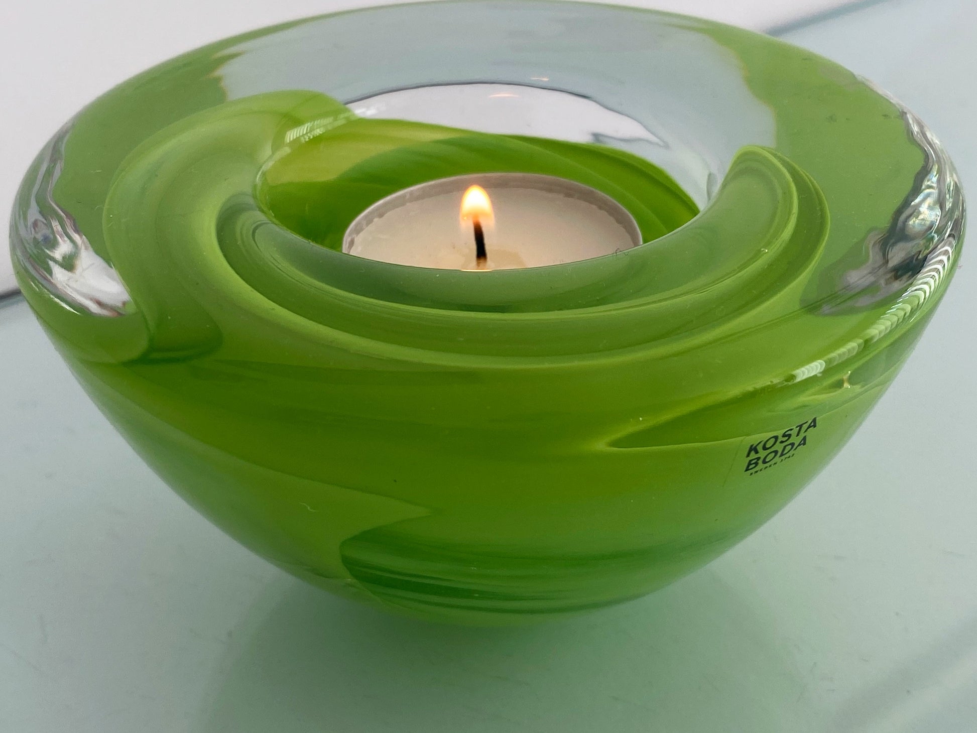 1990s KOSTA BODA 'Atoll' Votive Candle Holder | Anna Ehrner - Busy Bowerbird