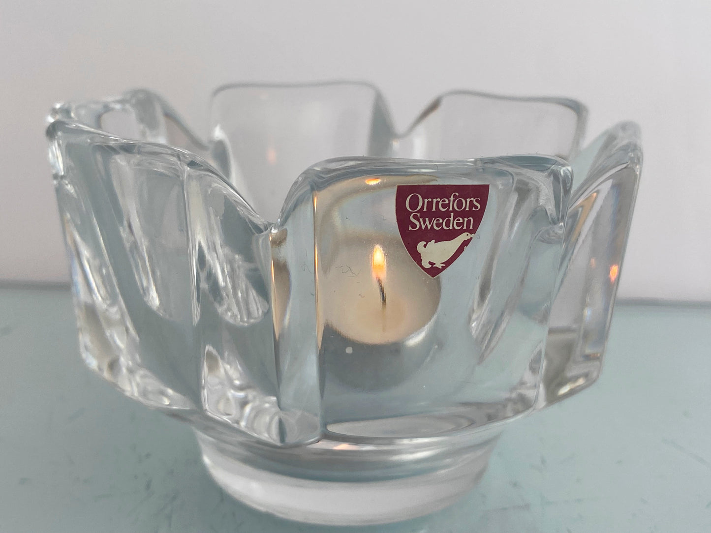 ORREFORS Crystal 'Corona' Votive Candle Holder or Bowl | LARS HELLSTEN - Busy Bowerbird