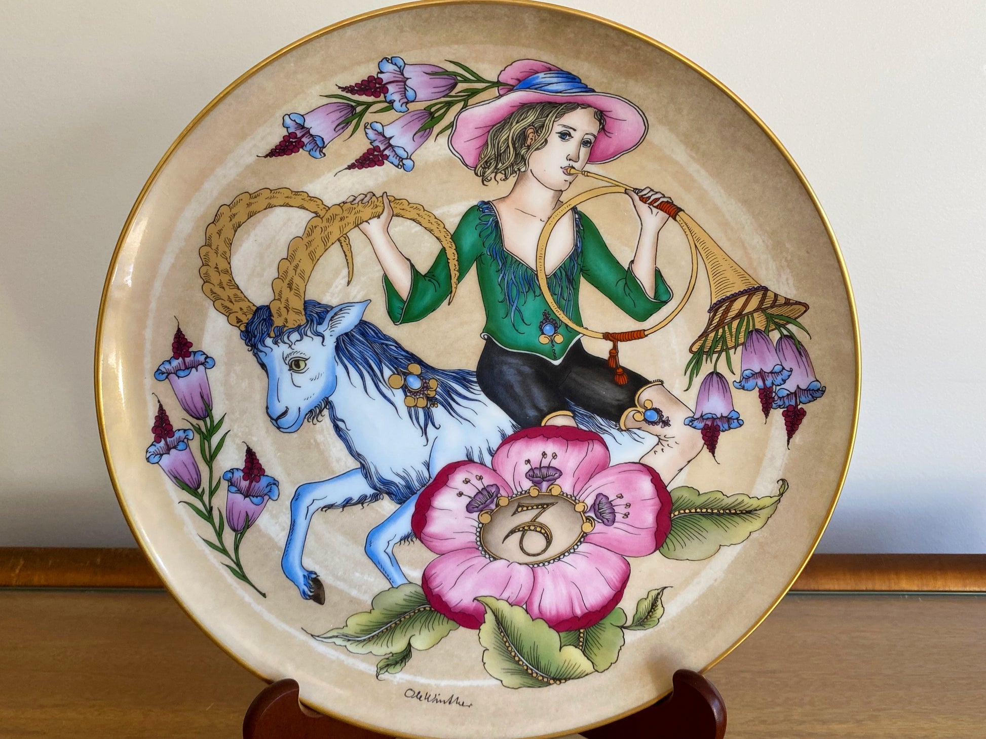 Hutschenreuther Capricorn Zodiac Plate | Ole Winther | 29 cm - Busy Bowerbird