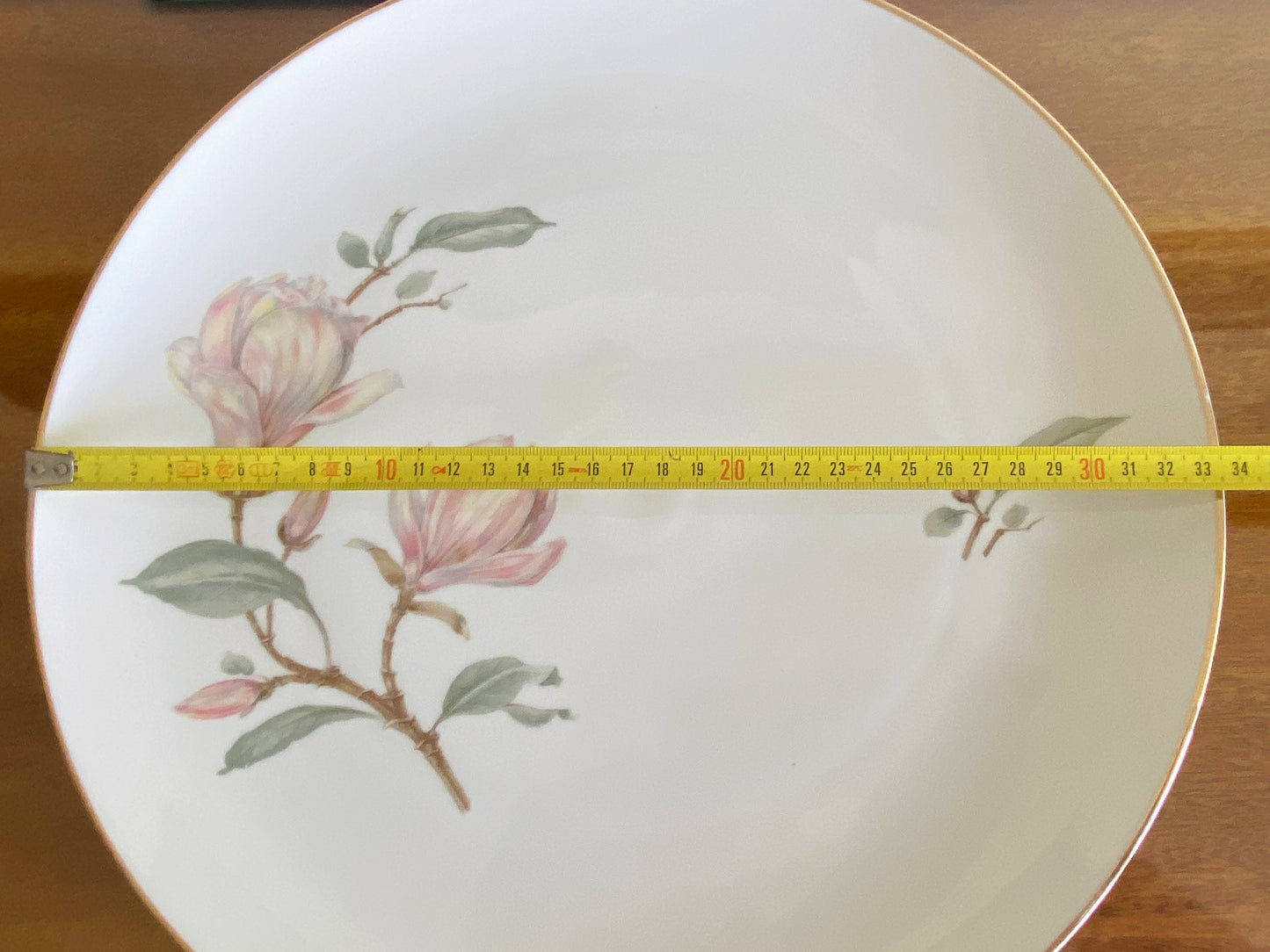 Vintage Hutschenreuther Charger, Chop, or Display Plate | Magnolia Pattern - Busy Bowerbird